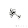 MULTI CZ LEAF TOP THREADLESS (PUSH IN) 316L SURGICAL STEEL LABRET SET